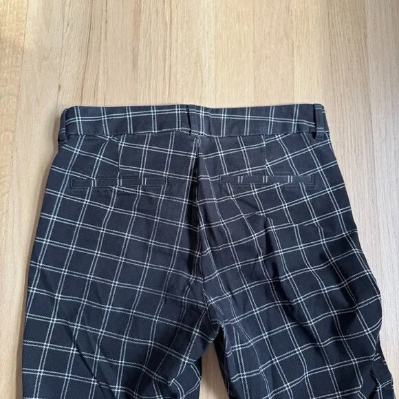 Old Navy Dress Pants High Rise Black Plaid Size 8 - Picture 4 of 4